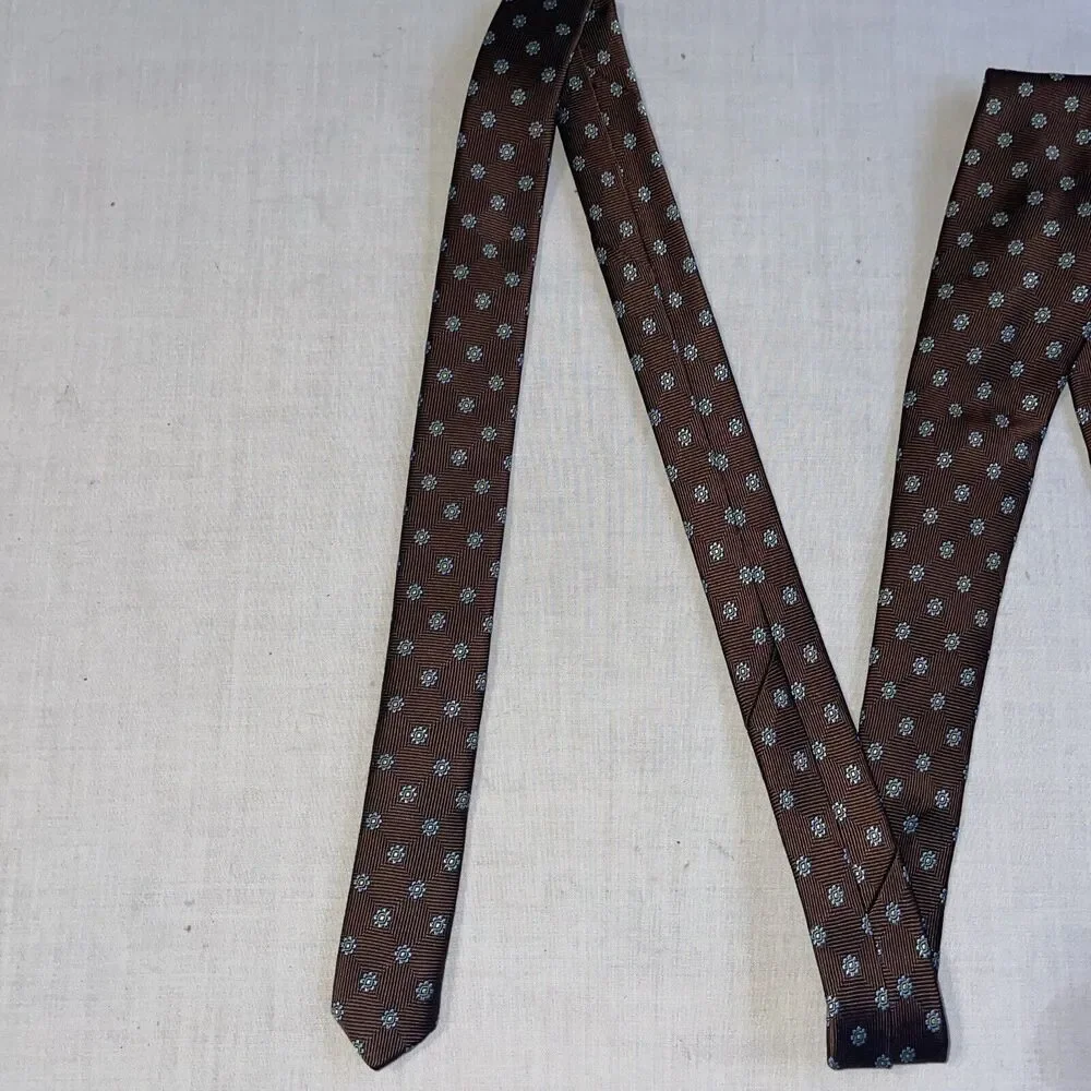 Brooks Brothers Men’s Dress Tie Size 58” Brown Floral Business Formal City